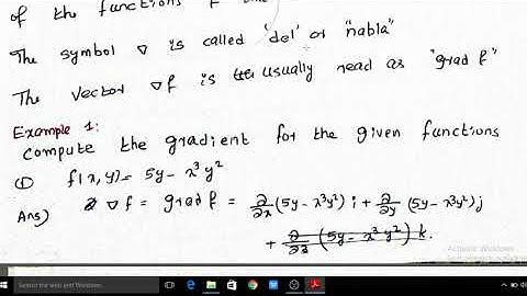 Calicut University - Sem 3 - Complimentary Mathematics-Gradient Definition And Problem