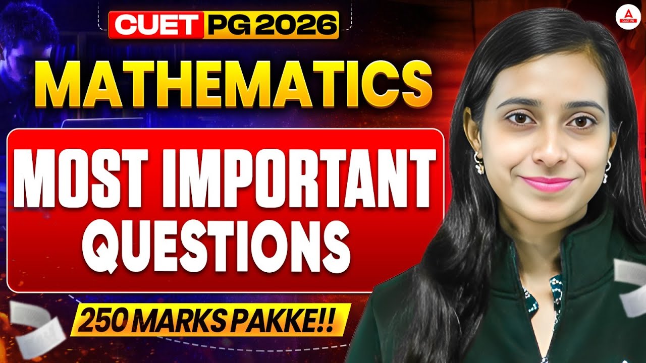 CUET PG Mathematics 2026 | MOST IMPORTANT QUESTIONS - YouTube