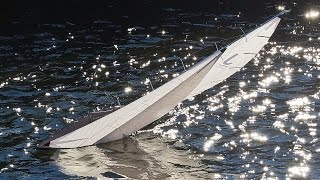 J-Class: radio controlled genoa test on river Elbe.