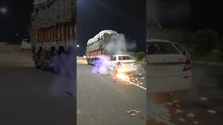massive🔥 Truck vs Car Accident on Highway 😱Night Road Crash #truckaccident #highwaycrash #shorts