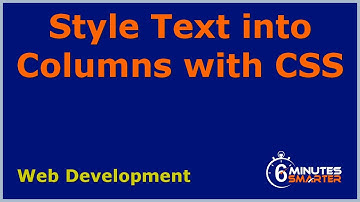 Style Text into Columns with CSS
