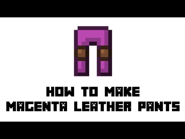 Minecraft Survival: How to Make Magenta Leather Pants 