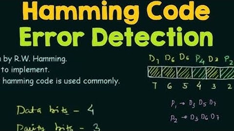 Hamming Code Error Detection and Error Correction #digitalelectronics #gate #hammingcode