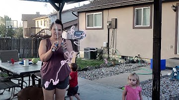 Silly string in super slow mo