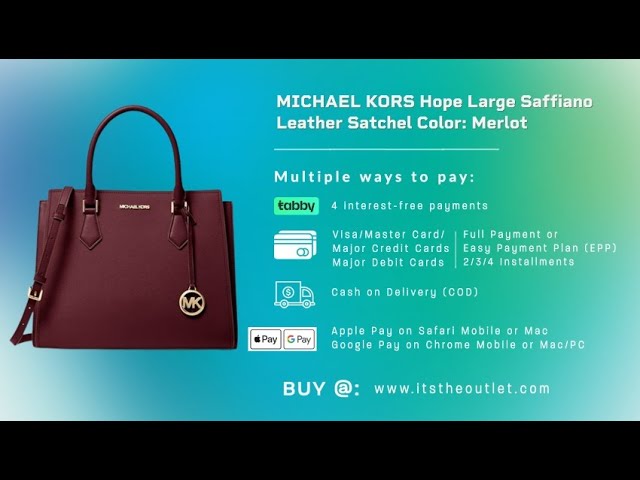 MY FIRST MICHEAL KORS /EDITH LARGE SAFFIANO LEATHER SACHEL 