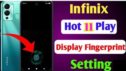 Infinix hot 11 Play in display fingerprint setting / display fingerprint lock Kaise lagaye