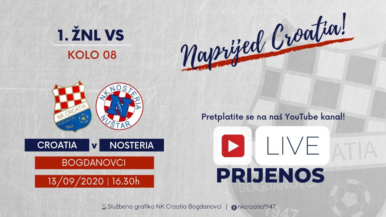 Nk Croatia Nk Nosteria 13 09 2020 Youtube