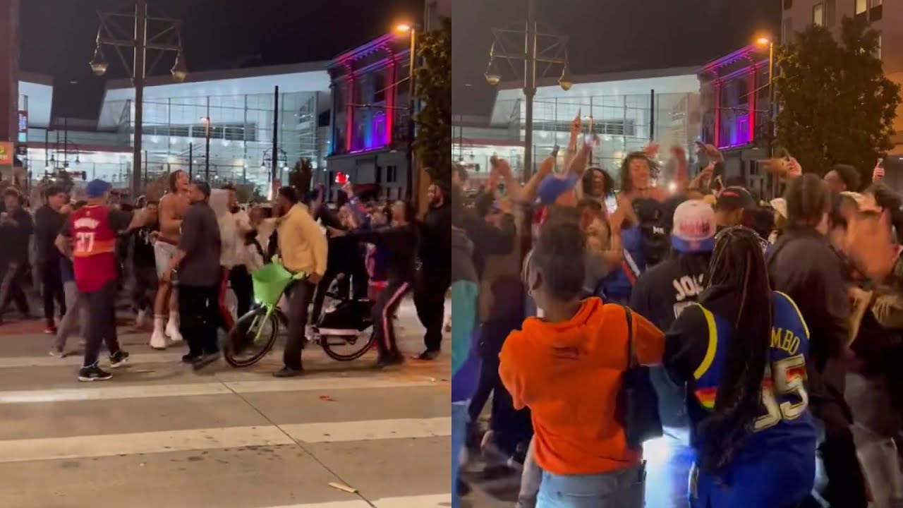 Aaron Gordon partying in Denver streets with Nuggets fans after winning Championship