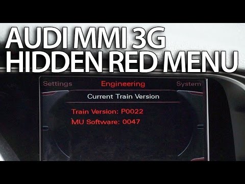 How to enter hidden red menu Audi MMI 3G (A1 A4 A5 A6 A7 A8 Q3 Q5 Q7) secret engineering mode