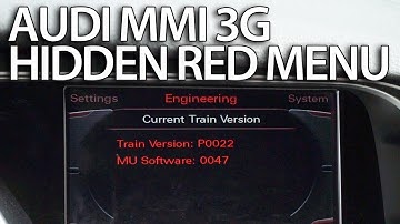 How to enter hidden red menu Audi MMI 3G (A1 A4 A5 A6 A7 A8 Q3 Q5 Q7) secret engineering mode