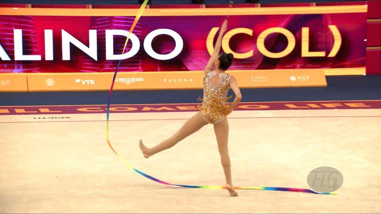GALINDO Vanessa (COL) - 2019 Rhythmic Worlds, Baku (AZE) - Qualifications Ribbon