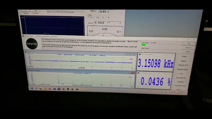 VPI Prime W&F test #2 (using RPM app, AnalogMagik, WFGUI and Nakamichi T100 analog meter)