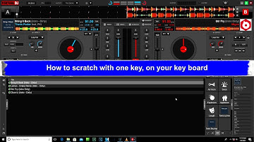 HOW TO SCRATCH WITH ONLY ONE KEY....VIRTUAL DJ 8  KEYBOARD  SCRATCHING TECHNIQUE