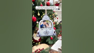 Just Married | Personalized Wood And Acrylic Photo Ornament