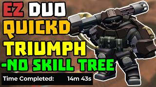 DUO Quickdraw Triumph with Juggernaut + No Skill Tree | TDS Tower Defense Simulator