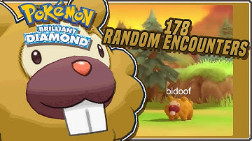 Live Full Odds Shiny Bidoof in Pokemon BrilliantDiamond after 178 Random Encounters!