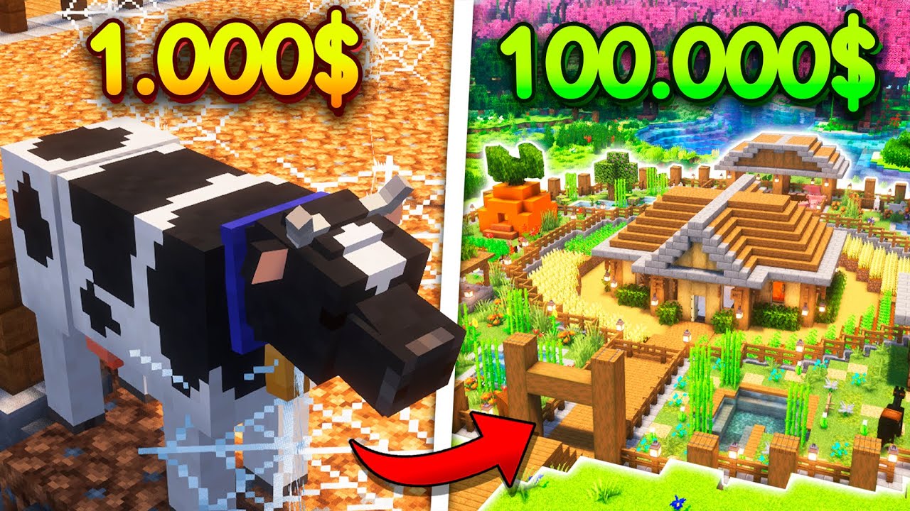 COMPRÉ y REFORMÉ una GRANJA DE ANIMALES en MINECRAFT 🐷🐮