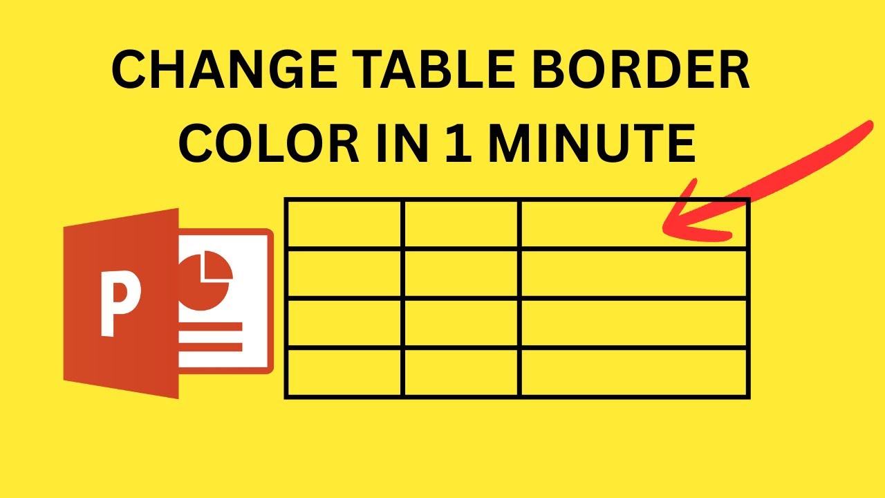 How to change border color of table in PowerPoint | Table in Power ...