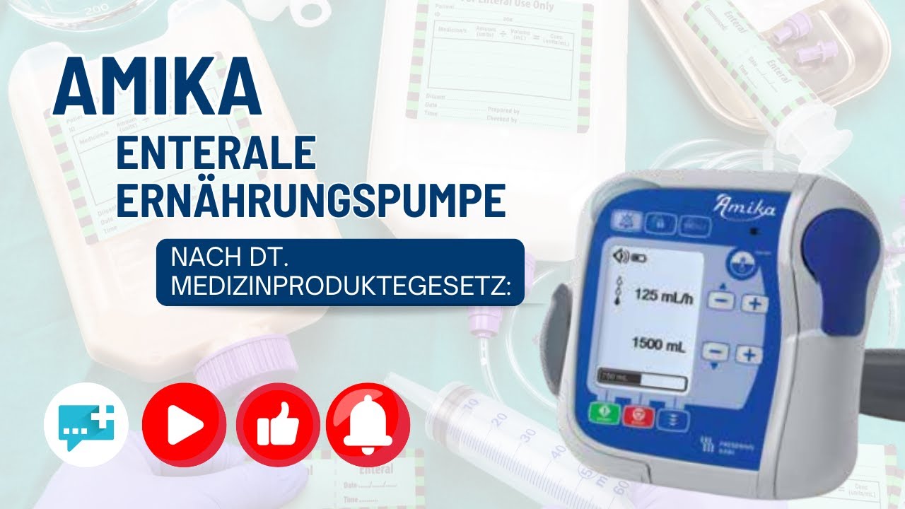 Amika Enterale Ernährungspumpe - Verwendungszweck, Geräteübersicht, Ernährungsüberleitsystem, Menü