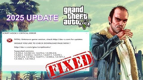 How to Fix Scripthookv Critical Error in GTA5 or GTA V | 2025 Update