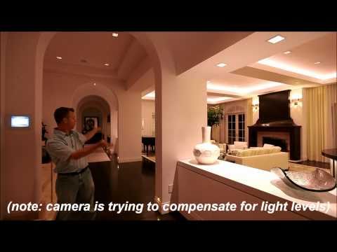 Crestron controlling a Lutron HomeWorks lighting s...