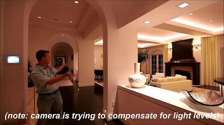 Crestron controlling a Lutron HomeWorks lighting system