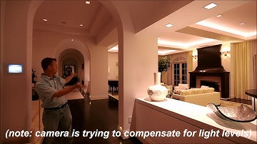 Crestron controlling a Lutron HomeWorks lighting system