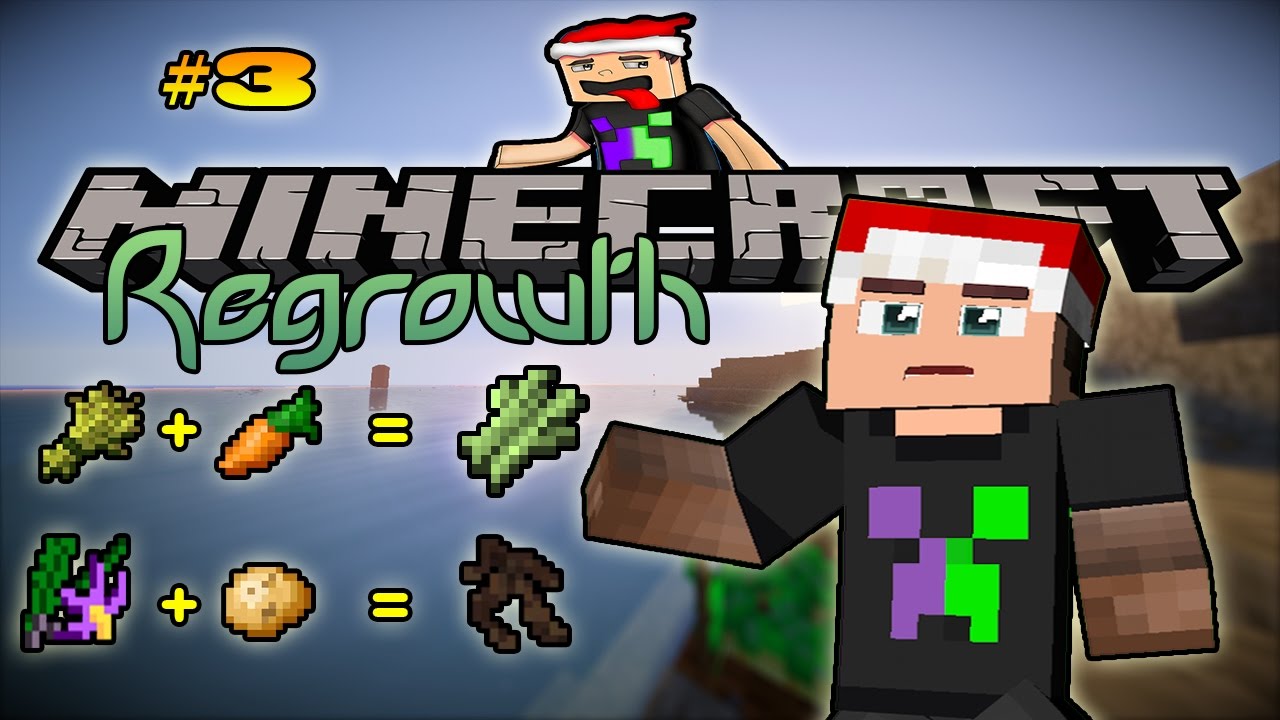 Minecraft Regrowth Modpack - Tập 3: BẮT ĐẦU LAI GIỐNG !!! - YouTube