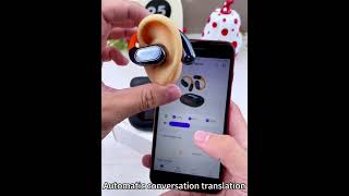 HTC NE27 Wireless Headphones Bluetooth 5.4 AI Translator Earbuds Glowing Earhook Upgraded LCD