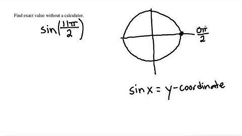 Trigonometry - Find the exact value without a calculator. sin(11pi/2)