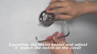 MaxHold suction cup toilet paper holder installation instructions
