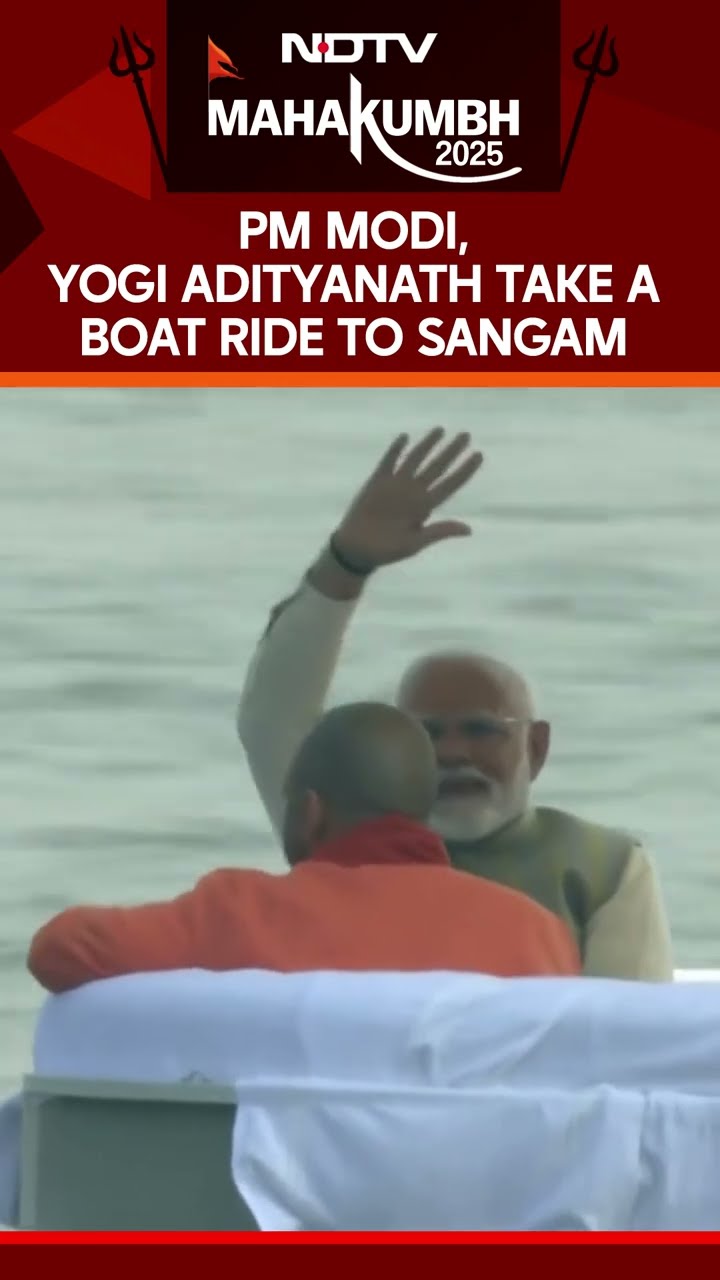 PM Modi, Yogi Adityanath Take A Boat Ride To Sangam