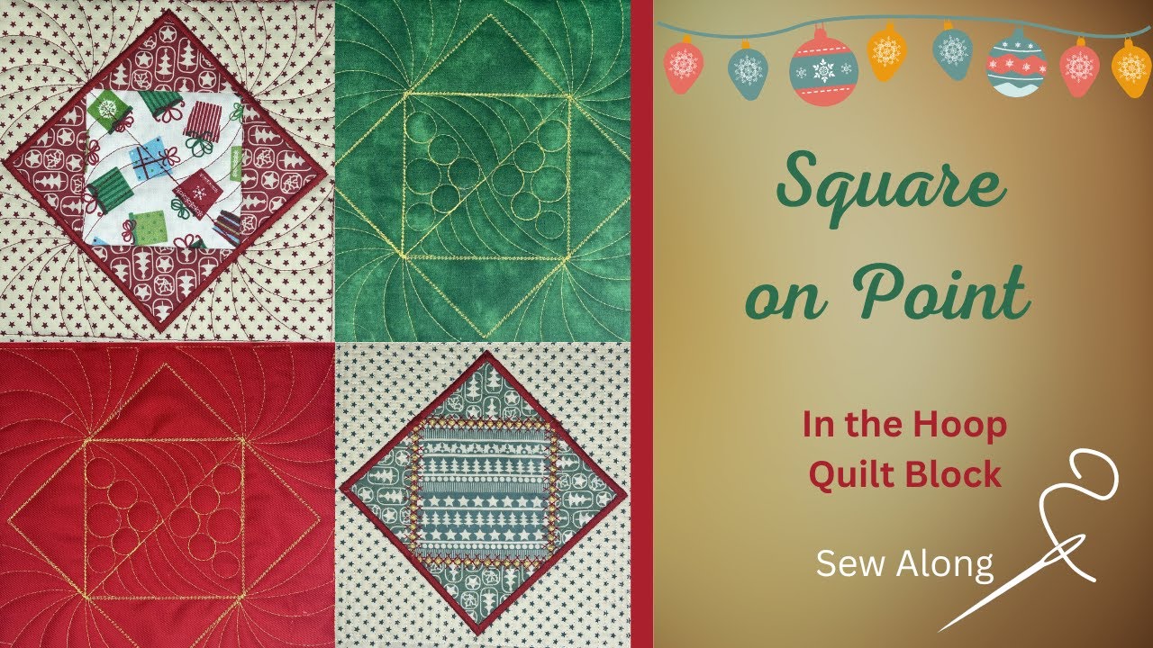 OML Embroidery Live! - ITH Square on Point Traditional Quilt Block