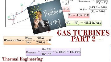 Gas Turbines - Part 2 | Gas turbine cycle - Problems | Thermal Engineering | KTU | Module-6
