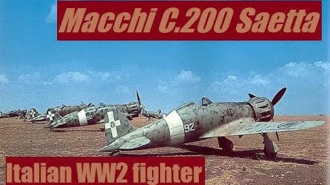 Macchi C.200 Saetta. Italian WW2 fighter.