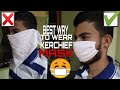 Best way to wear handkerchief mask || Handmade face mask || Mask making at Home || Blue tech