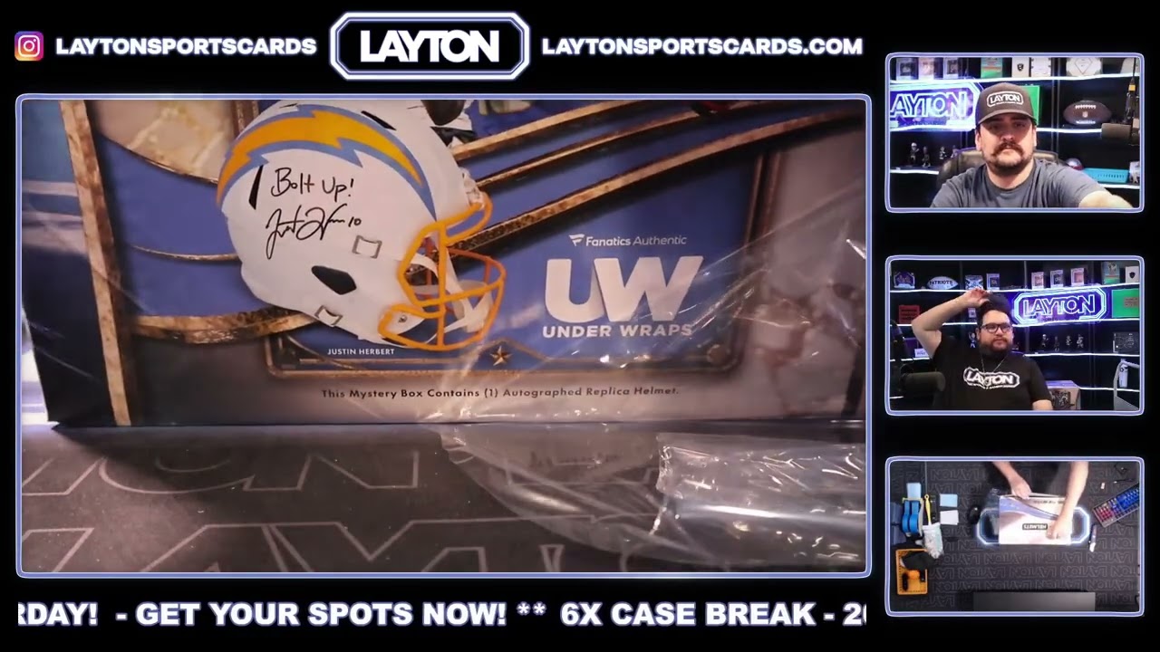 Thumbnail for 2026 Fanatics Under Wraps Autographed NFL Replica Helmets Volume I   5 Box Break #18