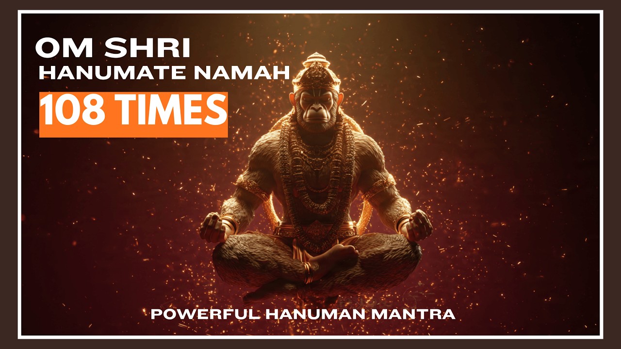 Om Shri Hanumate Namah 108 Times | Powerful Hanuman Mantra | Protection & Strength Chant