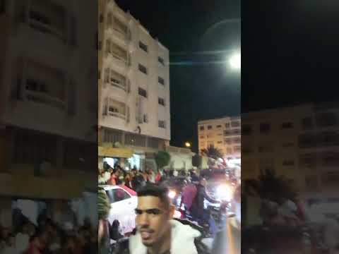 فرحة فوز المغرب على اسبانيا والتاهل الى ربع نهائي كأس العالم قطر 2022