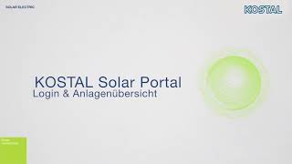 KOSTAL Solar Portal: Login und Anlagenübersicht Resimi