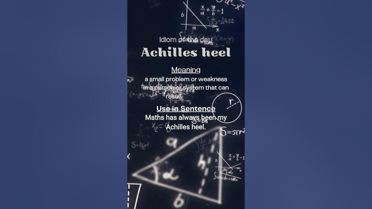 Achilles heel English idiom with pronunciation idioms youtubeshorts