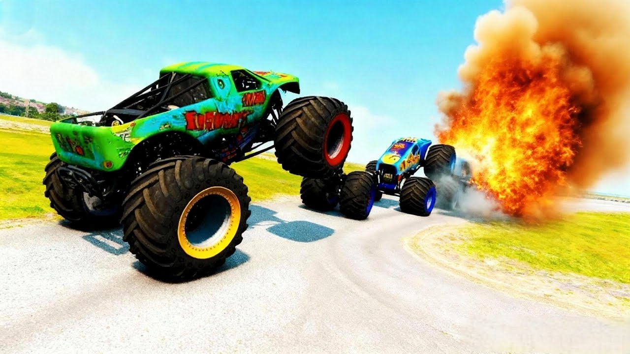Monster Truck Adventures: Epic Jumps and Live Obstacle Challenge Course Mayhem