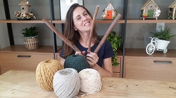 Faça você mesmo Painel com folhas de Macramê e galho de Árvore - Diy