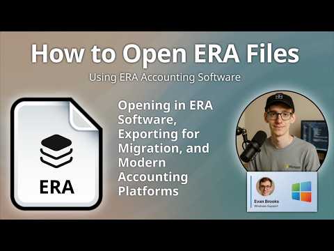 How to Open ERA Files (ERA Accounting Database)