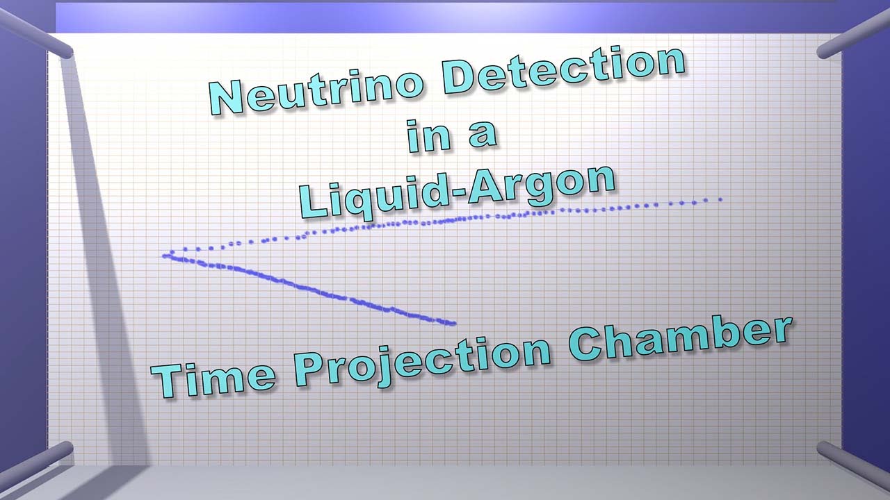 ⁣Animation: Neutrino Detection in Liquid-Argon Time Projection Chamber