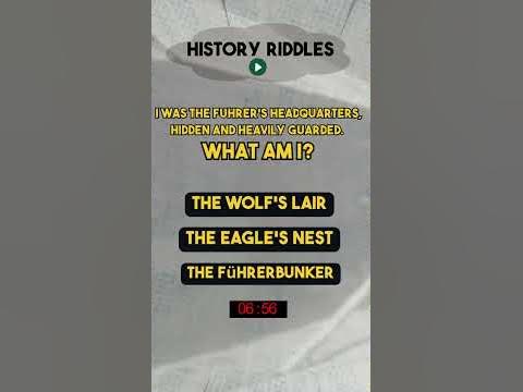 History Riddles: Can You Solve This Riddle? #history #riddles #ww2