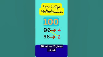 Multiply 96 × 98 in 5 Seconds! | Fast Mental Math Trick #shorts  #mathshorts