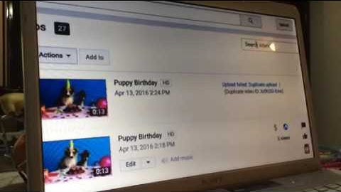 Youtube Help 2 - Duplicate Upload Error on Youtube