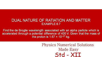 STANDARD XII  - DUAL NATURE OF RADIATION AND MATTER  - EXAMPLE 8.7