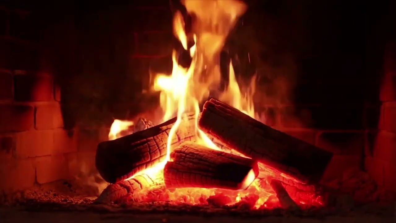 Cozy Fireplace 🔥 10 hours  Relaxing  FULL HD 벽난로 10시간 불멍